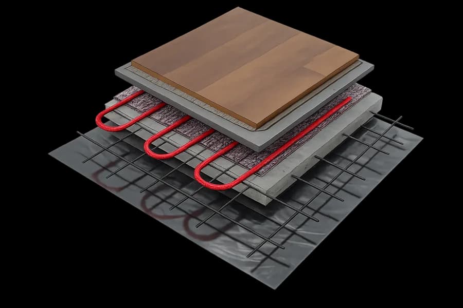 Detalle constructivo: losa radiante